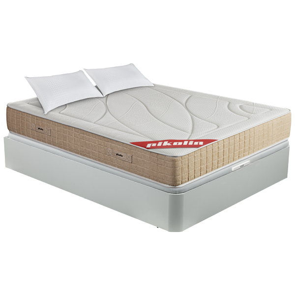 Pack Pikolin Kingdom 150x200 con colchón, canapé abatible color blanco y 2  almohadas de regalo
