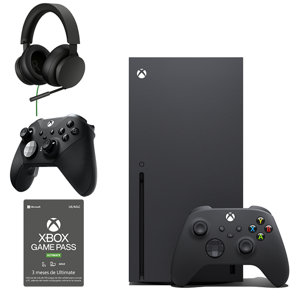 Pack Xbox Serie X 1Tb + Mando Xbox Elite + Auriculares Xbox Headset + Game  Pass Ultimate 3 meses