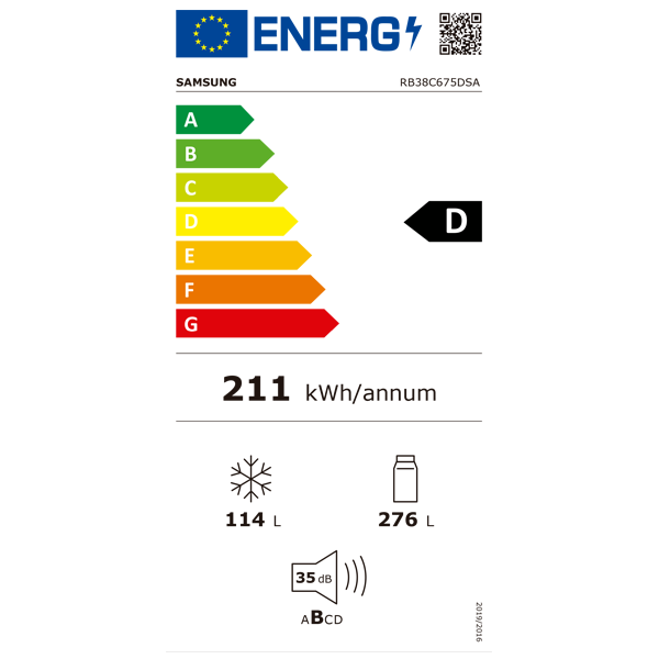 Frigorífico combi Samsung Inox 2m - RB38C675DSA/EF WIFI
                                    image number 2